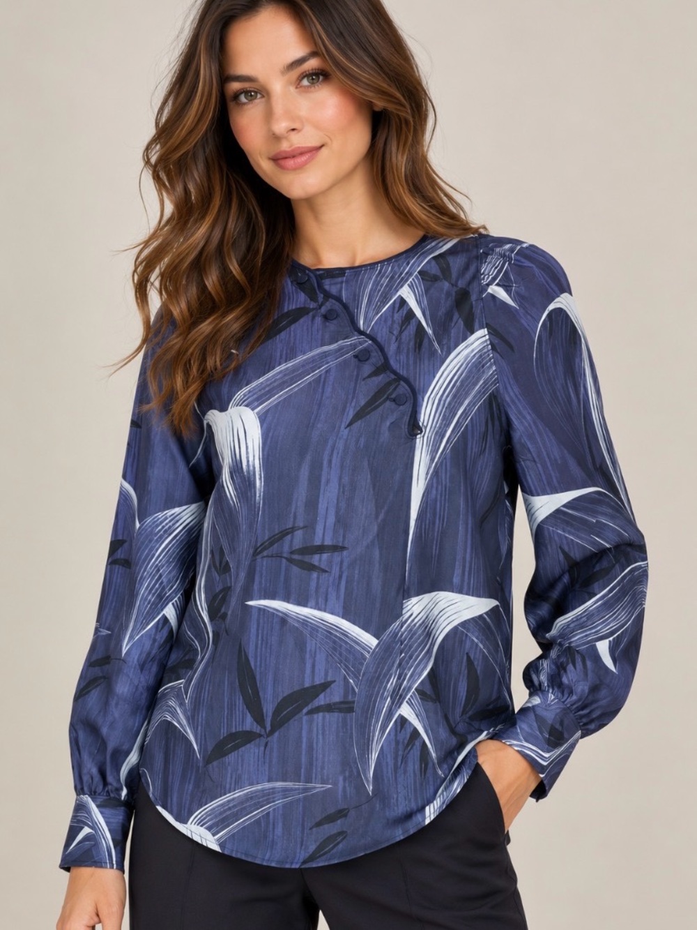 Noa Noa On This Note 100% Silk Print Blouse Collection Sample AW18